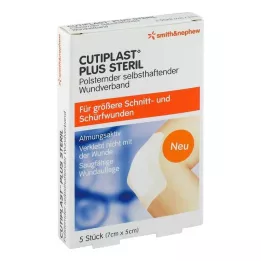 CUTIPLAST Plus sterilní obvaz 5x7 cm, 5 ks