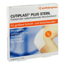 CUTIPLAST Plus sterilní obvaz 7,8x10 cm, 5 ks