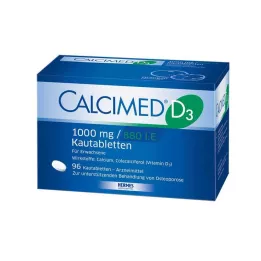 CALCIMED D3 1000 mg/880 I.E. žvýkací tablety, 96 ks