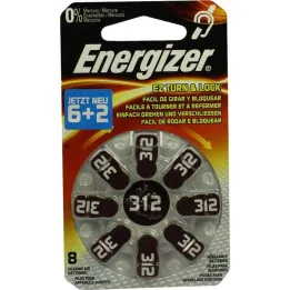 Baterie do sluchadla Energizer 312, 8 ks
