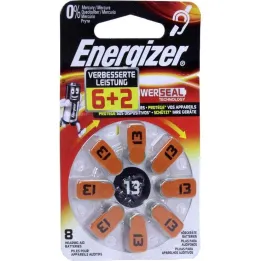 Baterie do sluchadla Energizer 13, 8 ks