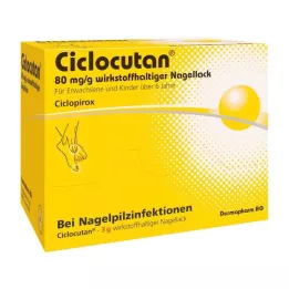 CICLOCUTAN 80 mg/g aktivní lak na nehty, 3 g