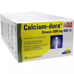 CALCIUM DURA Vit D3 šumivý 1200 mg/800 I.E., 120 ks