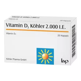 VITAMIN D3 KÖHLER 2 000 IU kapsle, 20 ks