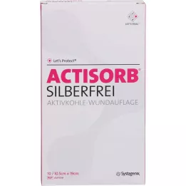 ACTISORB SILBERFREI Aktivní uhlí 10,5x19 cm, 10 kusů