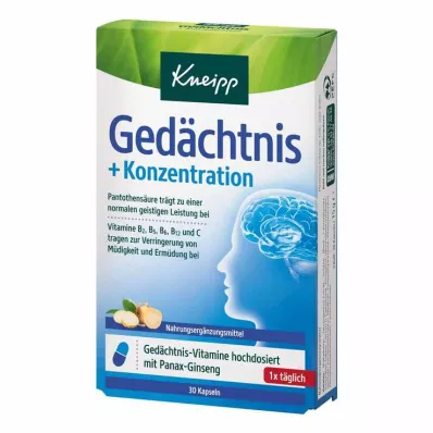 KNEIPP Kapsle Memory+Concentration, 30 ks KNEIPP Kapsle Memory+Concentration, 30 ks