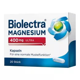 BIOLECTRA Magnesium 400 mg ultra kapsle, 20 ks