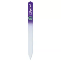 APOLINE Pilník na nehty skleněný 9 cm fialový, 1 ks