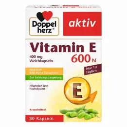 DOPPELHERZ Vitamin E 600 N měkké tobolky, 80 ks