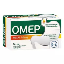 OMEP HEXAL 20 mg enterosolventní tvrdé tobolky, 14 ks