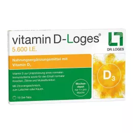 VITAMIN D-LOGES 5 600 IU Weekly Depot žvýkací tablety, 15 ks