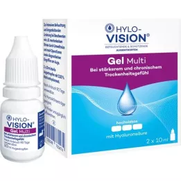 HYLO-VISION Gel Multi Eye Drops, 2x10 ml