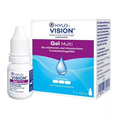 HYLO-VISION Gel multi oční kapky, 2X10 ml HYLO-VISION Gel multi oční kapky, 2X10 ml