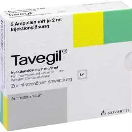TAVEGIL Injekční roztok 2 mg/2 ml ampule, 5X2 ml