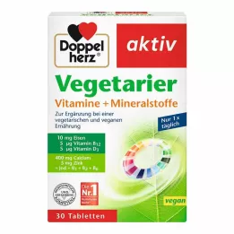 DOPPELHERZ Vegetariánské vitamíny+minerály aktivní, 30 ks