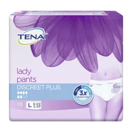 Tena Dámská kalhoty Diskrétní plus L Velký, 10 ks