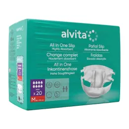 Alvita All-in-One inkontinenční kalhotky maxi med.noc, 20 ks