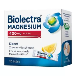 BIOLECTRA Hořčík 400 mg ultra Direct Lemon, 20 ks