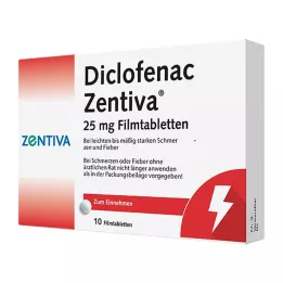 DICLOFENAC Zentiva 25 mg potahované tablety, 10 ks