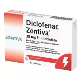 DICLOFENAC Zentiva 25 mg potahované tablety, 20 ks