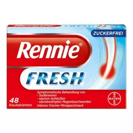 RENNIE FRESH Žvýkací tablety, 48 ks