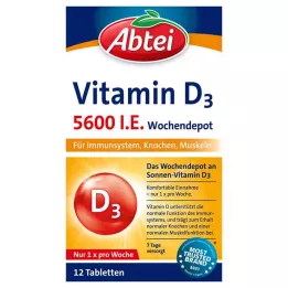 Abtei Vitamin D3 5. 600 I. E. WeekendPot tablety, 12 ks