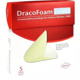 DRACOFOAM Infection Foam Wound Dressing Heel, 5 ks