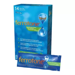 FERROTONE Žehlička s jablečným koncentrátem a lahvičkou vitamínu C, 14x25 ml