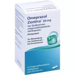 OMEPRAZOL Zentiva 20 mg pro pálení žáhy, 14 ks
