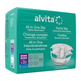 Alvita All-in-One inkontinenční kalhotky maxi velké noční, 20 ks