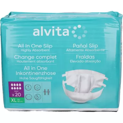 ALVITA All-in-one inkontinenční kalhotky maxi xl noční, 20 ks