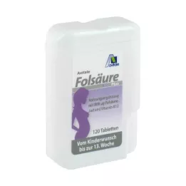 FOLSÄURE 800 Plus B12+Jódové tablety, 120 ks