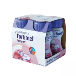 FORTIMEL Kompaktní 2,4 příchuť Jahoda, 4X125 ml