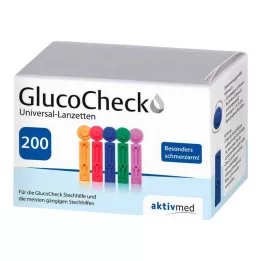 GLUCOCHECK Lancety univerzální, 200 ks