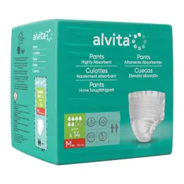 Inkontinenční kalhotky Alvita super střední, 14 ks