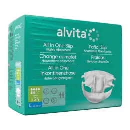 Alvita All-in-One inkontinenční kalhotky super velké denní, 24 ks