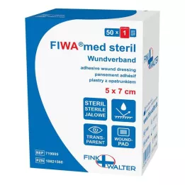 WUNDVERBAND sterilní 5x7 cm transparentní, 50 ks