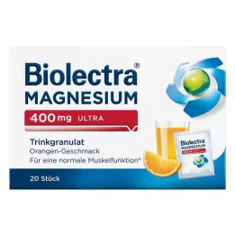 BIOLECTRA Magnesium 400 mg ultra pití granule oranžové, 20 ks