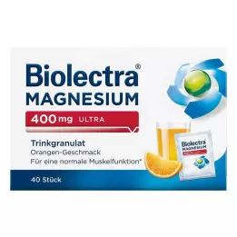 BIOLECTRA Magnesium 400 mg ultra pití granule oranžové, 40 ks