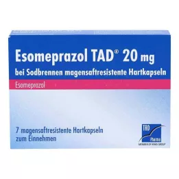 ESOMEPRAZOL TAD 20 mg na pálení žáhy msr tvrdé tobolky, 7 ks