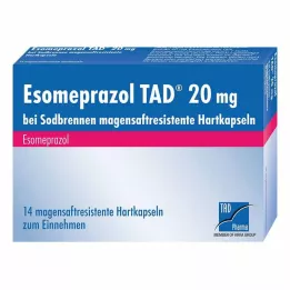 ESOMEPRAZOL TAD 20 mg na pálení žáhy msr tvrdé tobolky, 14 ks