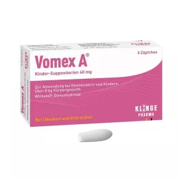 VOMEX A Dětské čípky 40 mg, 5 ks
