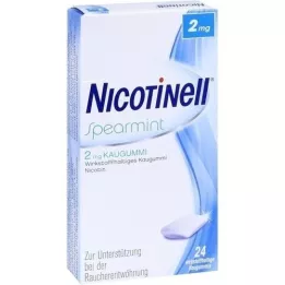 Nicotinell Spearmint 2 mg žvýkačky, 24 ks