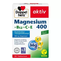 DOPPELHERZ Hořčík 400+B12+C+E tablety, 30 ks