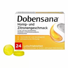 DOBENSANA Příchuť med a citron.1,2mg/0,6mg Lut., 24 ks