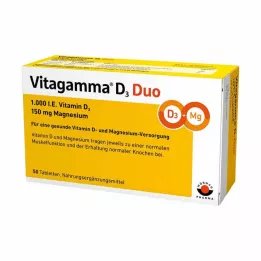 VITAGAMMA D3 Duo 1 000 IU Vitamin D3 150 mg Magnes.NEM, 50 ks