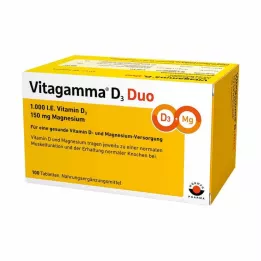VITAGAMMA D3 Duo 1 000 I.E. Vitamin D3 150mg Magnes.NEM, 100 ks