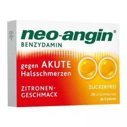 NEO-ANGIN Benzydamin akutní angína citron, 20 ks
