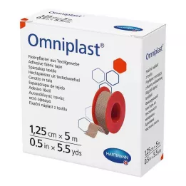 OMNIPLAST Fixační náplast textilní nit 1,25 cm x 5 m, 1 ks