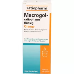 Makrogol ratiopharm Kapalná oranžová proti zácpy, 250 ml